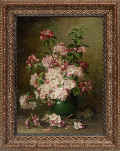 George Washington Seavey (American, 1841-1913) Oil On Canvas, Floral Still Life, H 26.5'' W 19.5''