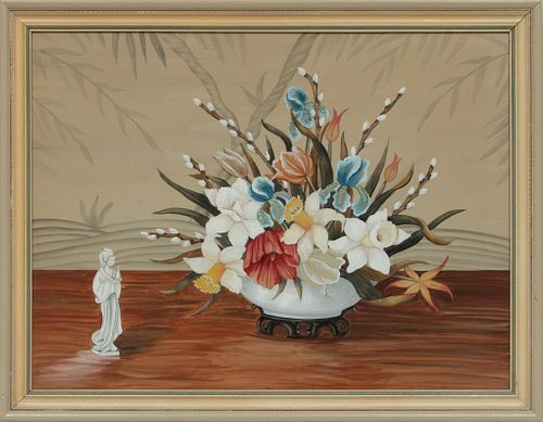 D. Potter, Watercolor And Gouache, Still Life Of Flowers, H 29'' W 40''