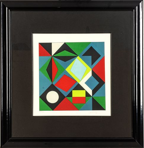 Victor Vasarely (French/Hungarian, 1906-1997) Screenprint In Colors On Wove Paper, H 12.5'' W 12''