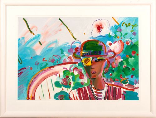 Peter Max (American, 1937) Acrylic On Paper, H 26'' W 38''