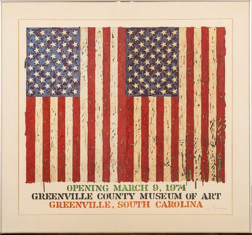 Jasper Johns (American, 1930) Photolithograph In Colors On Wove Paper, 1974, Greenville County Museum Of Art, H 30.75'' W 33.75''