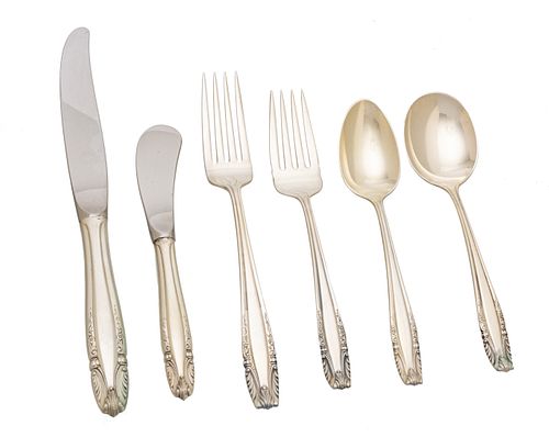 Wallace "Stradivari" Pattern Sterling Silver Flatware, 81 Pieces, 63 Toz Weighable