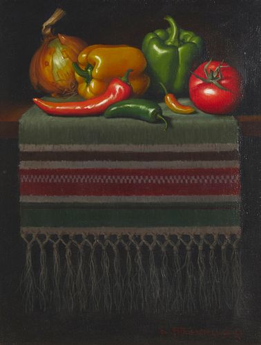 Dorothy Fitzgerald, (1888-1979), "Salsa", Oil on canvas, 18" H x 14" W
