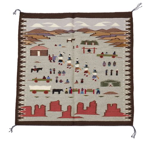 A Navajo pictorial textile