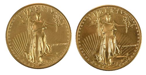 Two Half Ounce American Gold Eagles 