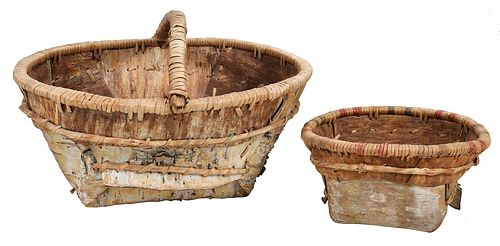 Two Kotzebue Birch Baskets