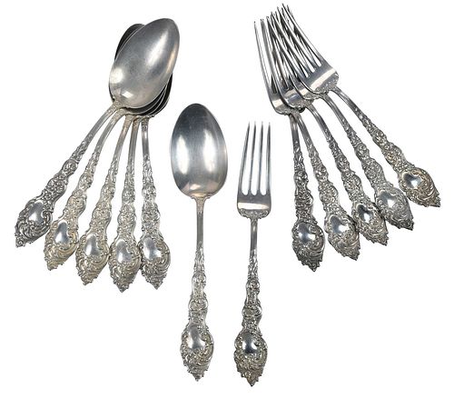 Unger Brothers Passaic Sterling Flatware, 12 Pieces