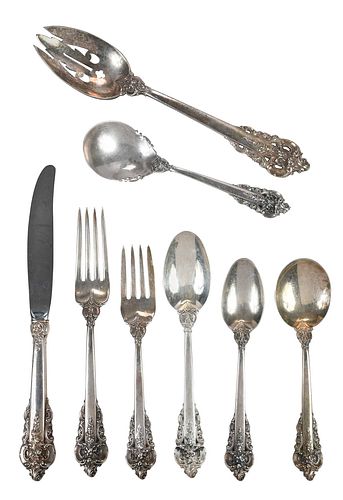 Wallace Grand Baroque Sterling Flatware, 85 Pieces