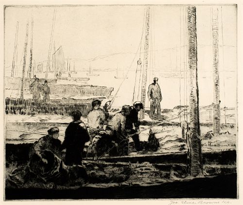 George Elmer Browne (1871-1946) 'Sardine Fleet At Anchor'
