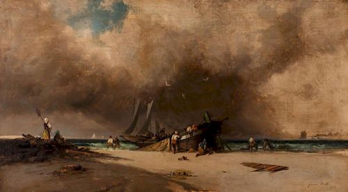 JAMES WEBB (BRITISH 1825-1895) OIL ON CANVAS