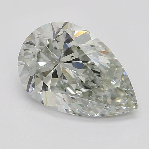 1.02 ct, Natural Light Yellow Green Color, IF, Pear cut Diamond (GIA Graded), Appraised Value: $48,900 