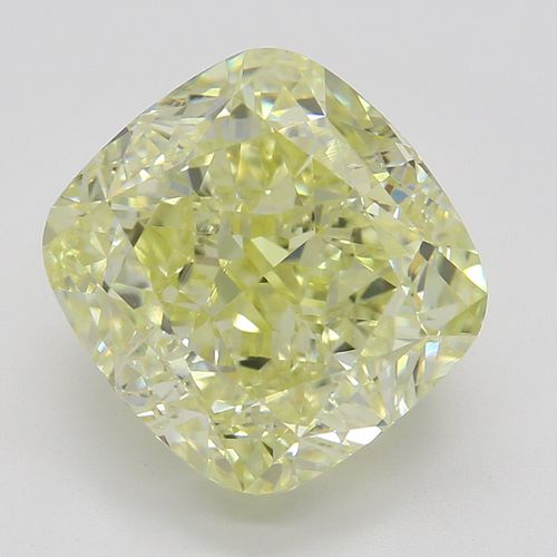 4.04 ct, Natural Fancy Light Yellow Even Color, VS2, Cushion cut Diamond (GIA Graded), Appraised Value: $88,100 
