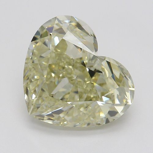 2.47 ct, Natural Fancy Brownish Greenish Yellow Even Color, VVS2, Heart cut Diamond (GIA Graded), Appraised Value: $22,200 