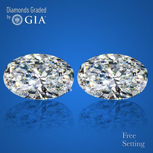 4.02 carat diamond pair, Oval cut Diamonds GIA Graded 1) 2.01 ct, Color H, VS2 2) 2.01 ct, Color H, VS2 . Appraised Value: $108,400 