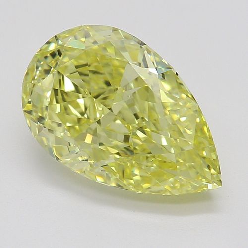 1.66 ct, Natural Fancy Intense Yellow Even Color, SI1, Pear cut Diamond (GIA Graded), Appraised Value: $48,600 