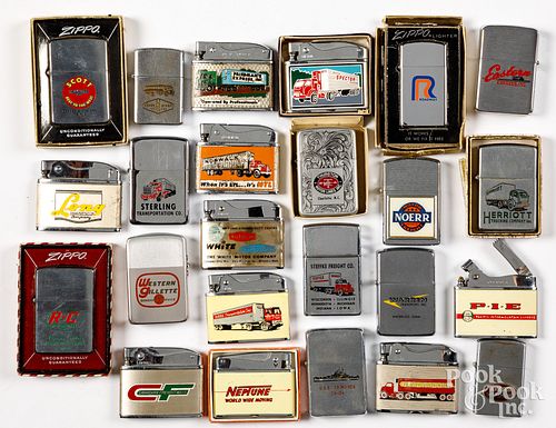 Twenty-four trucking advertising lighters