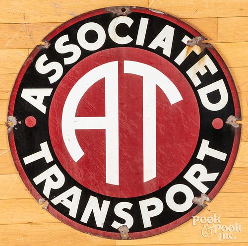 Associated Transport AT trucking advertising sign