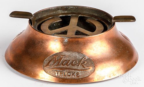 Unusual Mack Trucks brass ashtray