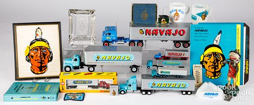 Group of Navajo trucking advertising