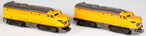 Two Lionel #2033 train locomotives