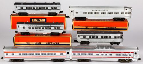Six Lionel train cars