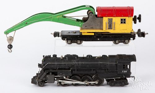 Lionel #736 train locomotive, 0 gauge