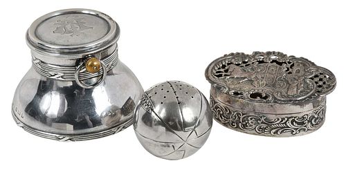 Three English Silver Novelty Items