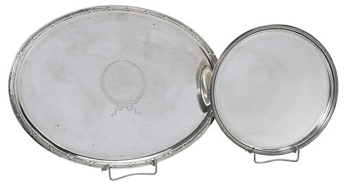 Two English Silver Trays