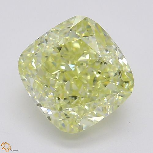 1.41 ct, Natural Fancy Yellow Even Color, VVS2, Cushion cut Diamond (GIA Graded), Appraised Value: $23,800 