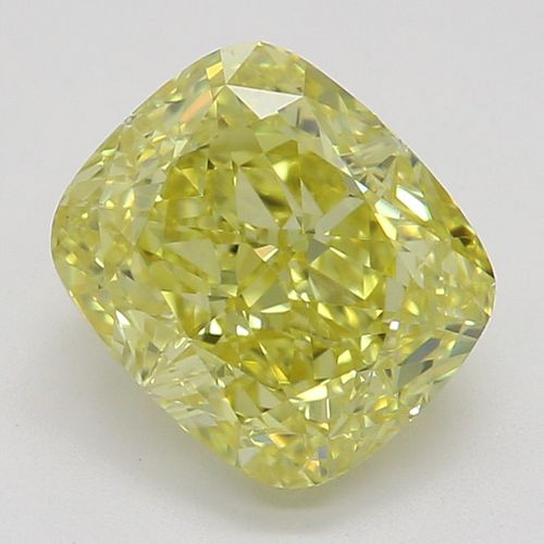 1.31 ct, Natural Fancy Intense Yellow Even Color, IF, Cushion cut Diamond (GIA Graded), Appraised Value: $35,200 
