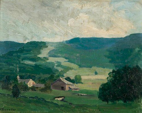 FERN COPPEDGE (1883 - 1951) OIL ON ARTIST'S BOARD