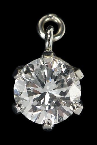 14kt. Six Prong Solitaire Diamond Pendant