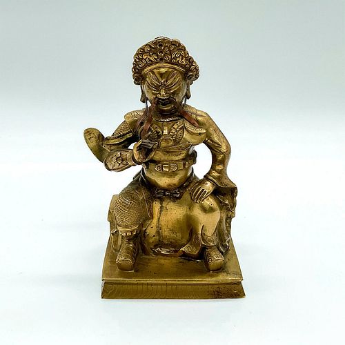 Antique Chinese Brass and Bronze Youxia Sculpture