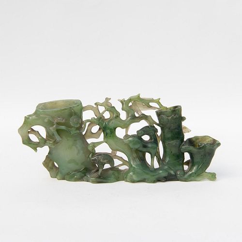 18th Century Chinese Jadeite Sculpture of Longevity