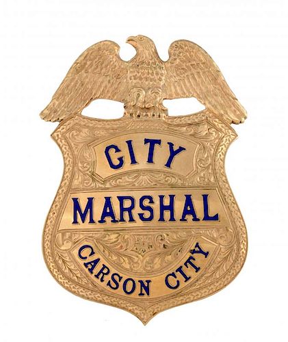 Gold & Enameled Marshal's Badge.