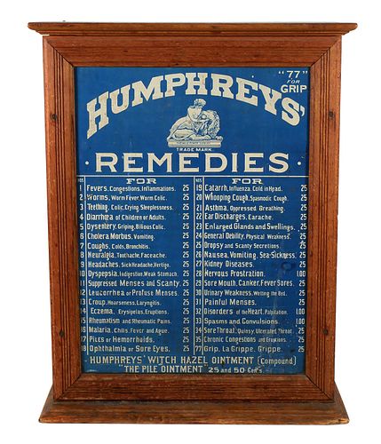 Antique Humphreys Remedies Store Cabinet