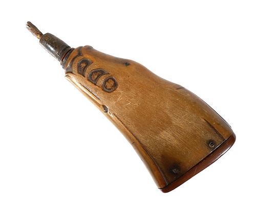 Antique SEAL or Bear Effigy Powder Horn
