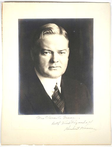 HERBERT HOOVER Signed Photograph