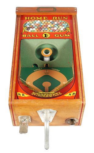 Early Baseball Toy Vending Machine by Victor