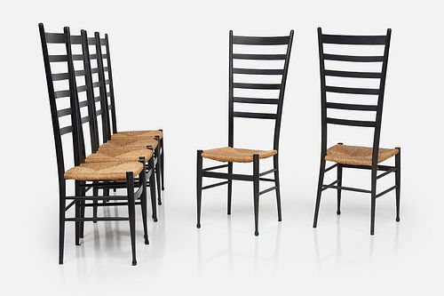 Otto Gerdau, Ladderback Dining Chairs (6)
