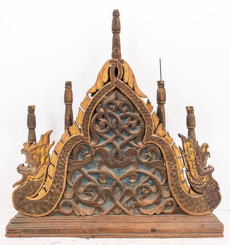 Antique Thai Carved Architectural Element