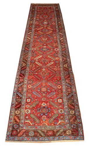 Antique Persian Kolyai Runner Rug, 14' x 3'