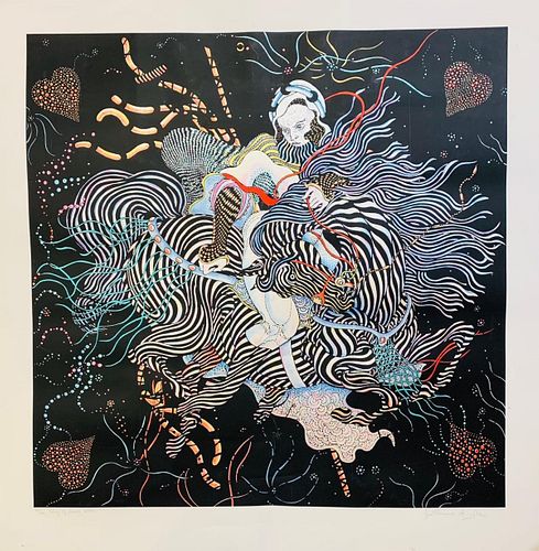 Guillaume Azoulay Serigraph on paper "King of Hearts"