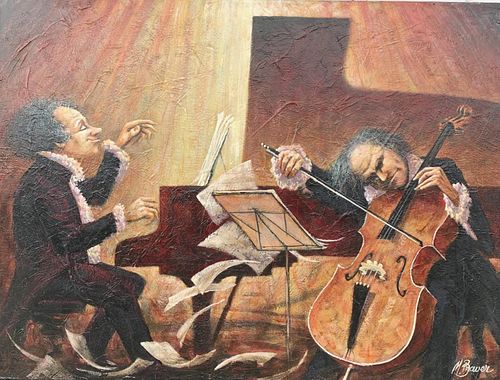 M. Braverman  Original painting on canvas  "Orchestra "