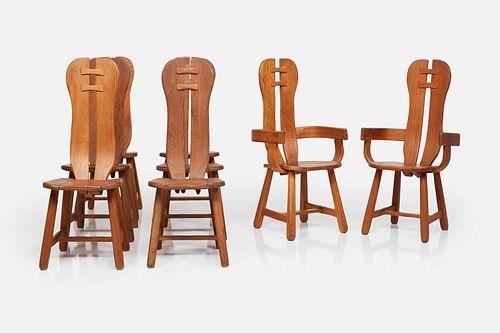 De Puydt, High-Back Dining Chairs (8)