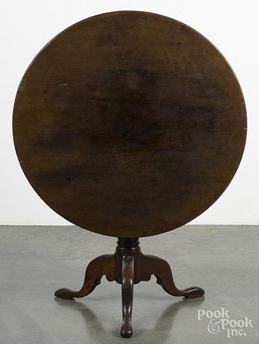 George II mahogany tea table, ca. 1760, 27" h., 34" w.
