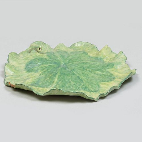 Lady Anne Gordon Porcelain Model of a Lotus Leaf