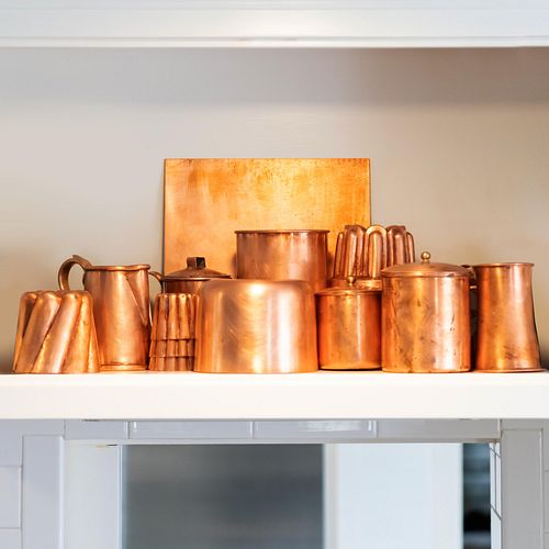 Group of Copper Molds and Measures