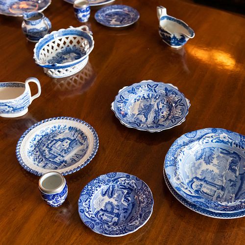 Group of English Blue and White Transfer Ware