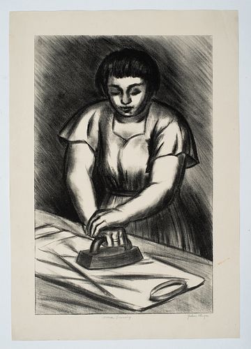 Julius Tanzer (1905-1963) 'Woman Ironing, 1940'